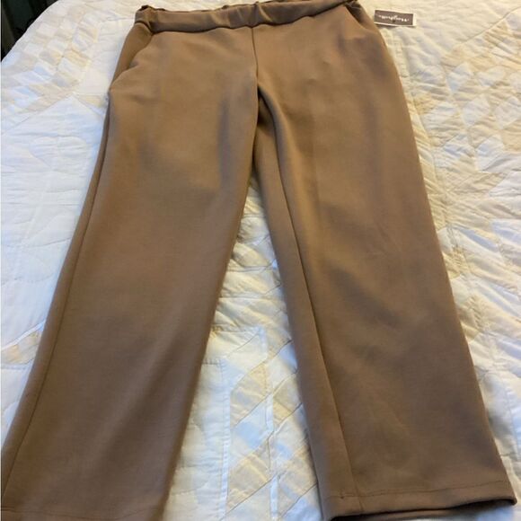 NWT S camel knit pants, elastic waist, pull on, Petite - Picture 4 of 13